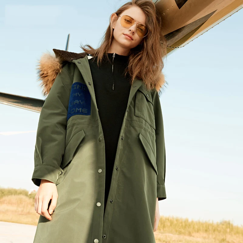 

women's 2016 winter new long hooded cotton wool coat thick cotton female Lingjun