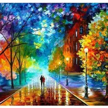 3513 влюбленных ходить по улице-краска комплекты номеров для взрослых DIY