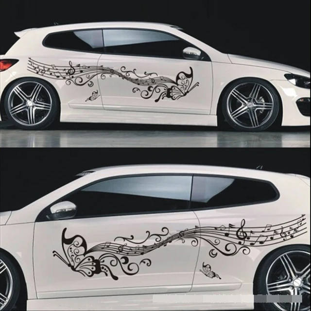 DIY Racing Vinyl Butterfly Musical Note Sticker Car Decal Side Door