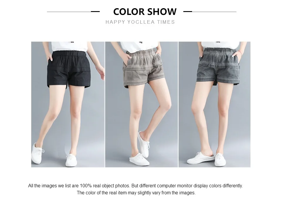 Vintage Old washed women shorts All match lady cotton shorts withe pockets Plus size casual women trousers Bottoms hots