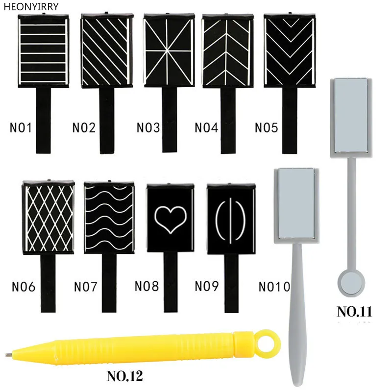 DIY полоса магический магнит Стик Гель-лак «кошачий глаз» дизайн ногтей ручка Маникюрный Инструмент 3D эффект сильный двуглавый МАГНИТ ручка для ногтей