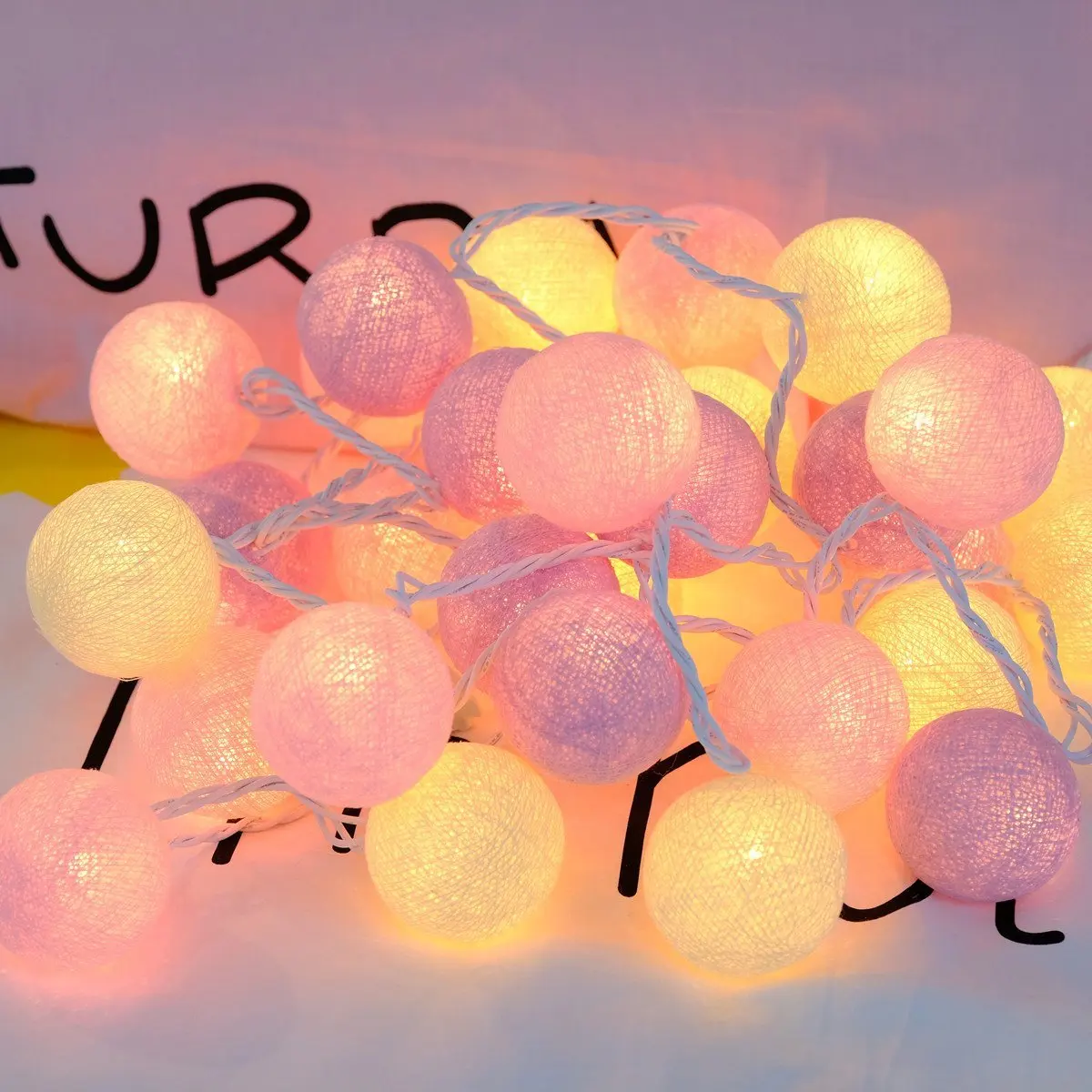 Гирлянда светодиодная теплая белая 4 м внутренняя елка 220 В перем. Тока|fairy lights|cotton