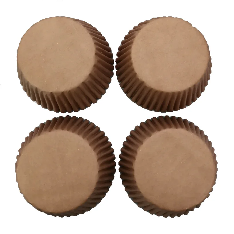 

50pcs/lot New Solid Kraft Cupcake Wrappers Decor Wedding Paper Cake Cup DIY Baking Fondant Tableware Dessert Cake Cups