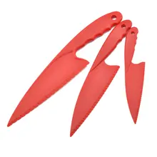 3 шт./компл. PP зазубренный нож для разрезания торта Ножи Детская безопасность Ножи хлеб сыр слайсер для десерта пирог сервер Home Кухня выпечки инструменты