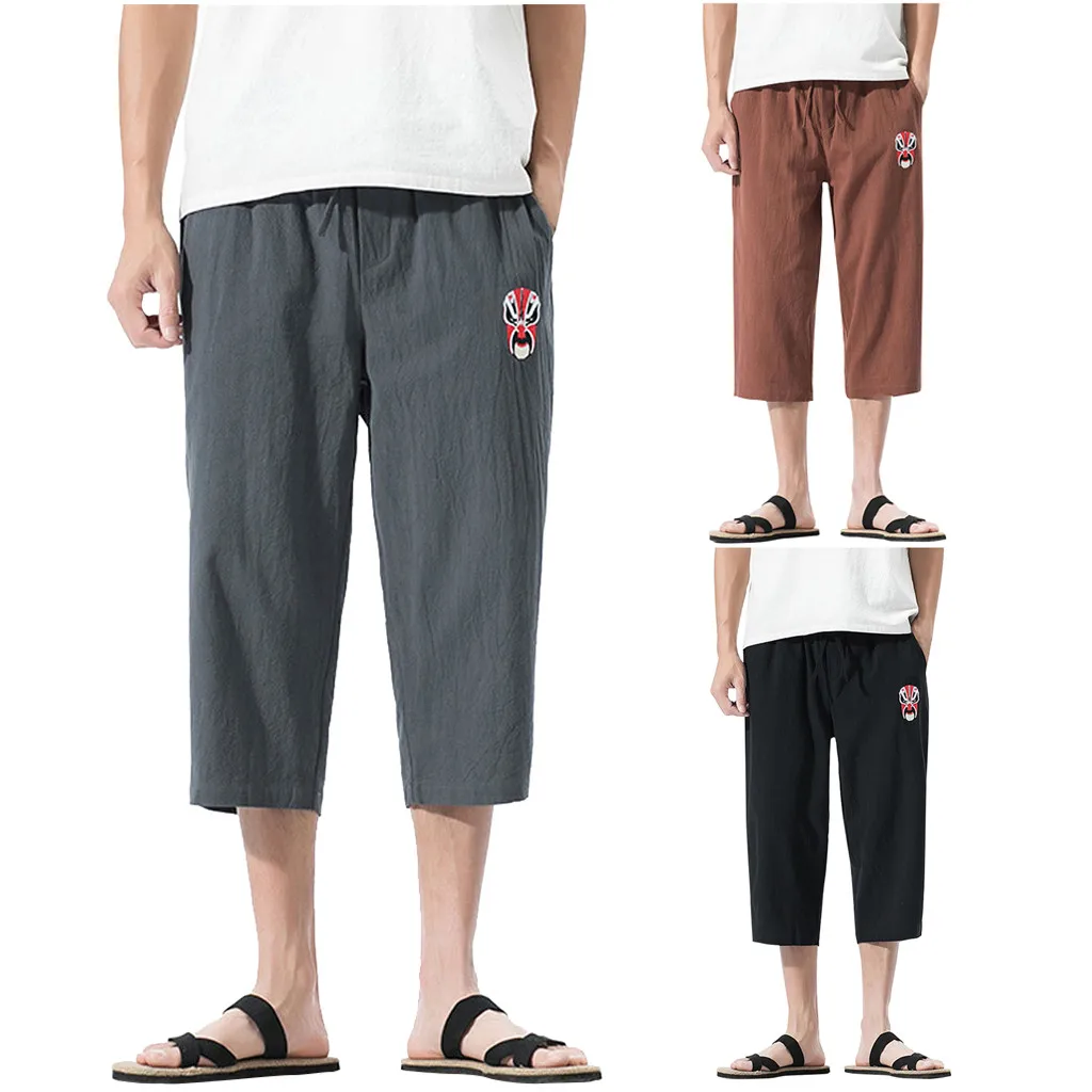 Шорты мужские летние повседневные короткие джоггеры фитнес брюки льняные свободные Spodenki Meskie Pantalones Cortos короткие Masculino одежда