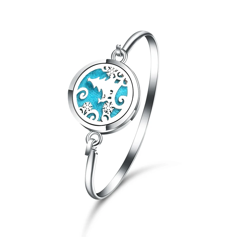 

2019 Aroma Diffuser Christmas Tree Charm Bracelet Stainless Steel Aromatherapy Essential Oil Diffuser Perfume Lockets Bracelet