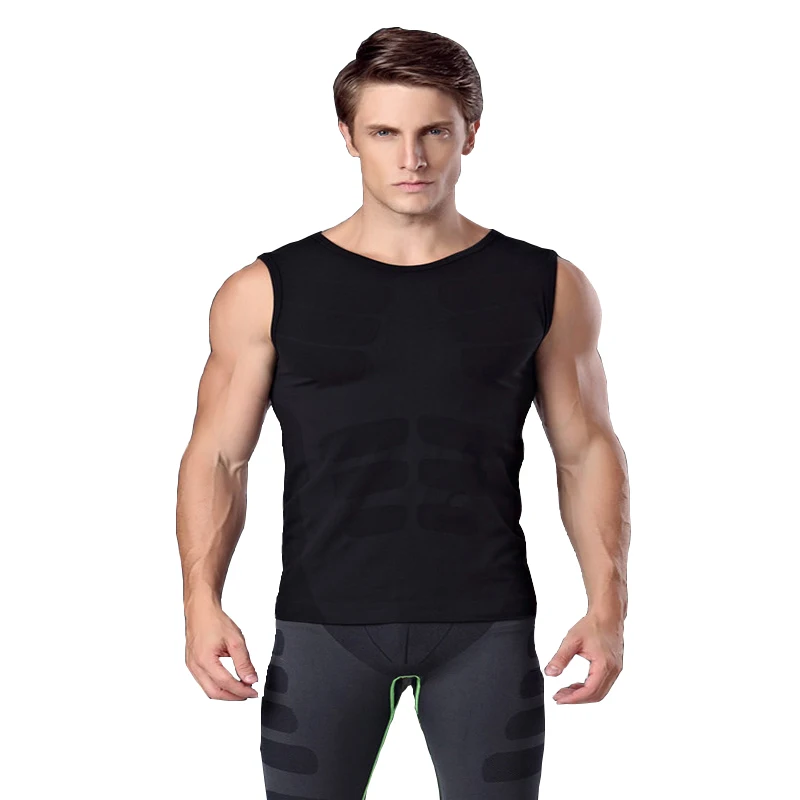 Mens Vest Body Shaper Sleeveless Tank Tops Fitness Undershirt