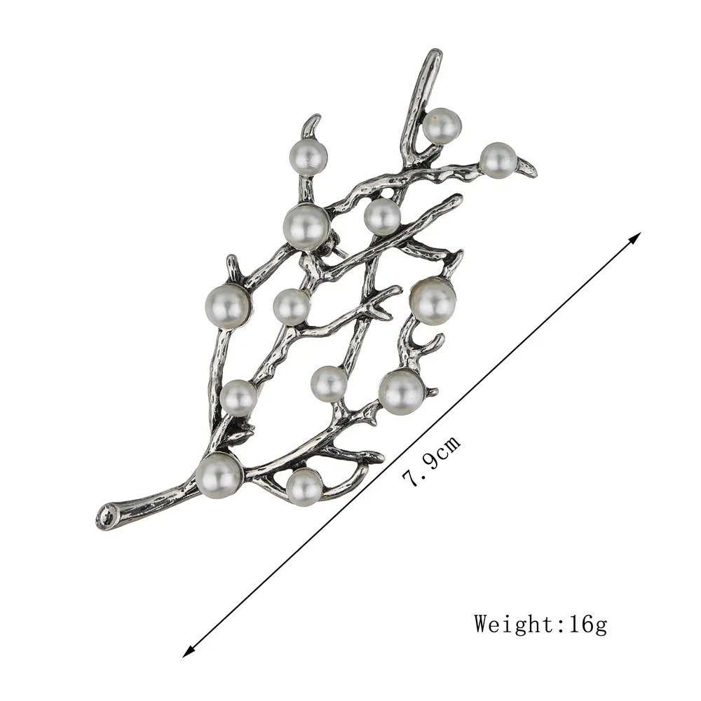 Новинка года, элегантный винтажный стиль для девушек, романтическая жемчужина, ветка дерева, брошь, женская бижутерия, подарок