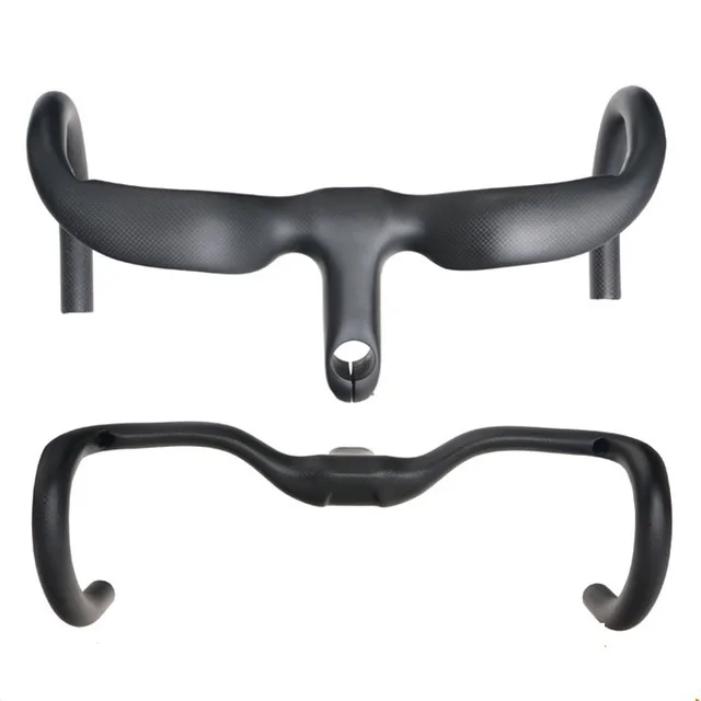 

Matte 3K Carbon Fiber Road Bike Bicycle Racing Drop Integrated Bar Stem Handlebars 400/420/440mm Stem 80/90/100/110/120mm