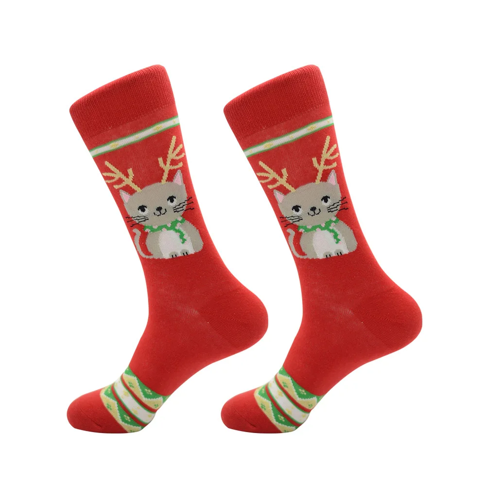 Jhouson/1 пара модных забавных рождественских носков, цветные мужские хлопковые повседневные носки, цветные свадебные носки для подарков