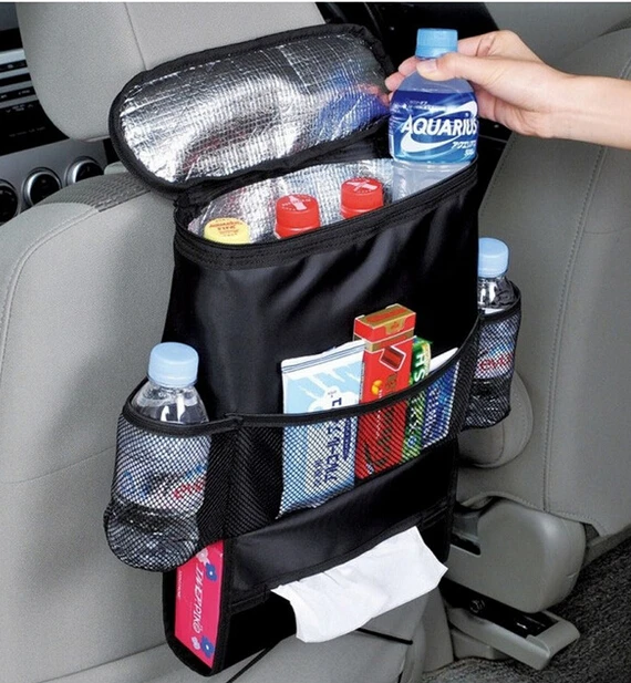 

Auto Part Car Seat Organizer Food Storage Container Stowing Tidying Mesh Pocket Back Seat Cover Hanging Bag