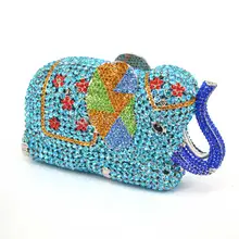 Слон Роскошные Свадебные сумка Crystal encrusted Сумки полный алмазов Diamante вечерняя сумочка женские вечерние сумки