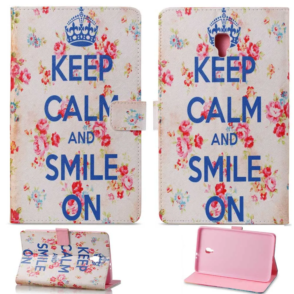 Tablet Case For Samsung Galaxy Tab A 8.0 2017 SM-T380 T385 Fashion Print Leather Wallet Flip Case Smart Cover Wake Sleep (3)