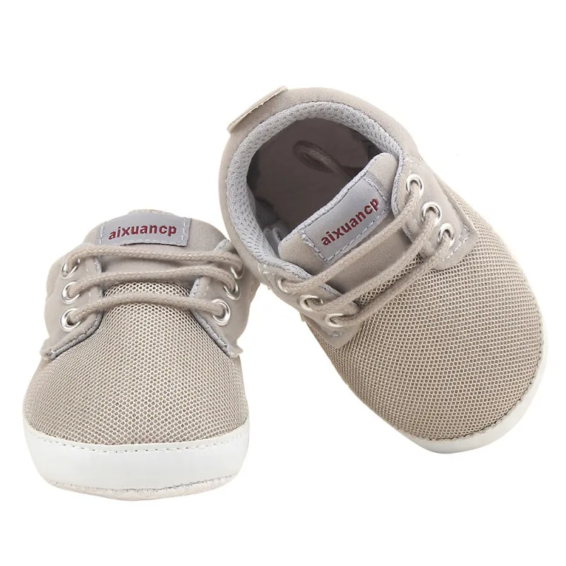 High Quality Newborn Canvas Baby Shoes Spring Autumn Infant Boy First Walkers Crib Soft Sole Shoes 0-18 Months
