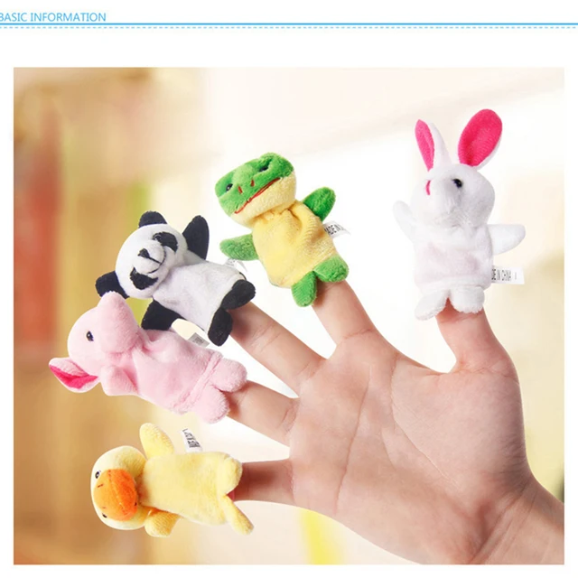 10PCS Animal Finger Puppet Plush Toy for Children Baby Favor Dolls Tell Story Props Cute Cartoon Fingerdoll Kids Soothing Baby 4