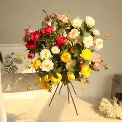 1 шт. Высокое качество 50 см роза Искусственные цветы 5 большая голова дешевые искусственные цветы для дома свадебная вечерние украшения