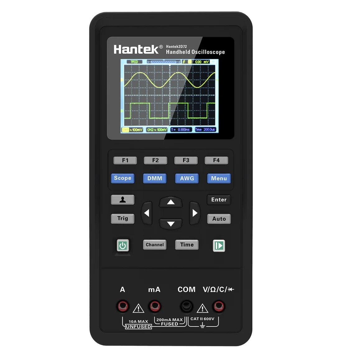 Hantek 3in1 Digital Oscilloscope+Waveform Generator+Multimeter Portable USB 2 Channels 40mhz 70mhz LCD Display Test Meter Tools