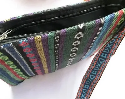 Винтажная, этническая, тайская, индийская, бохо сумка на плечо, женская сумка с вышивкой, гобелен, SYS-005