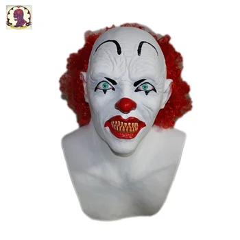 

2018 Top Sell Newly Design Deluxe Quality Realistic Party Dress Adult Latex Rubber Halloween Clown Mask Demon Mask