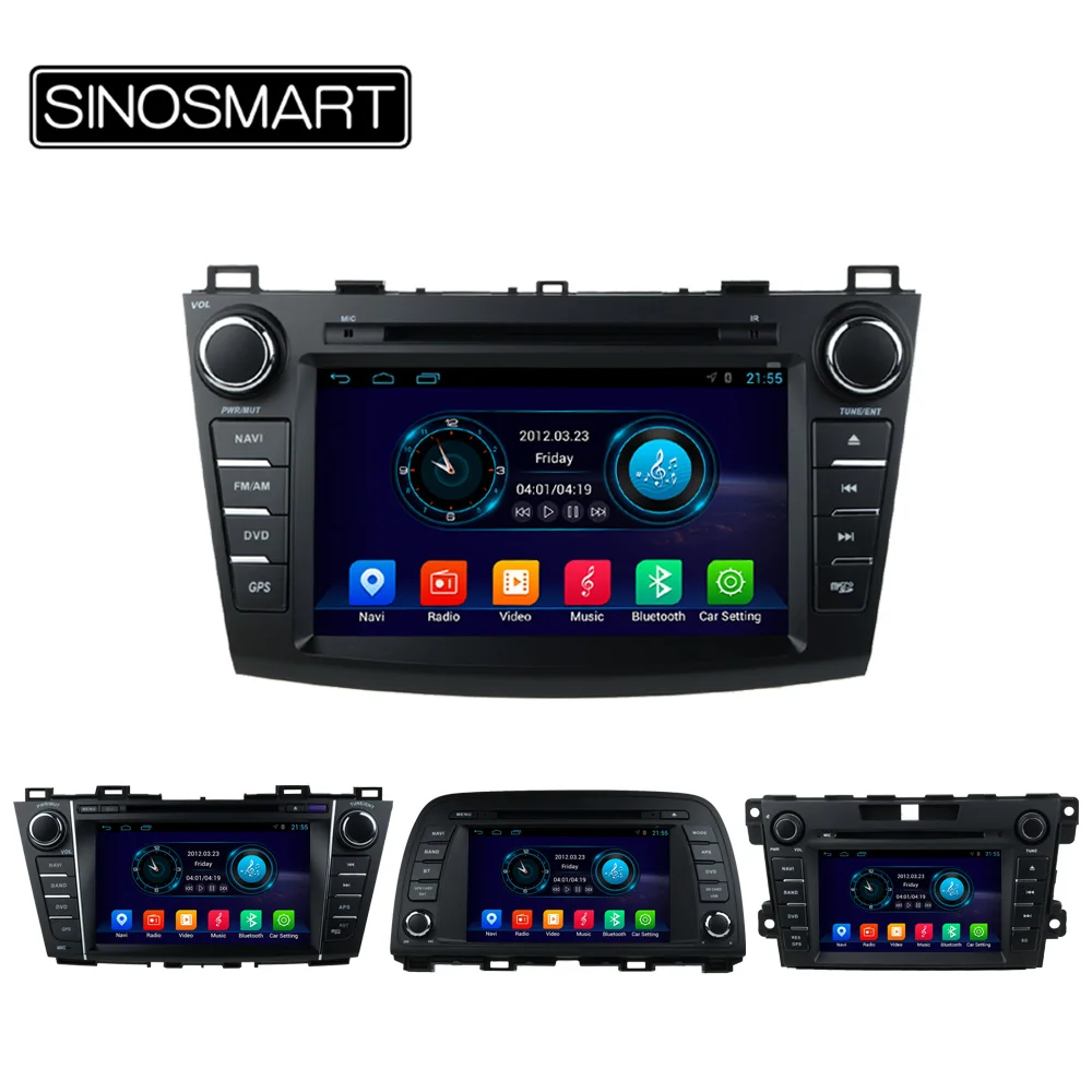 SINOSMART Quad Core 1.6GHz Android 6.0 Car DVD GPS Navigation Player