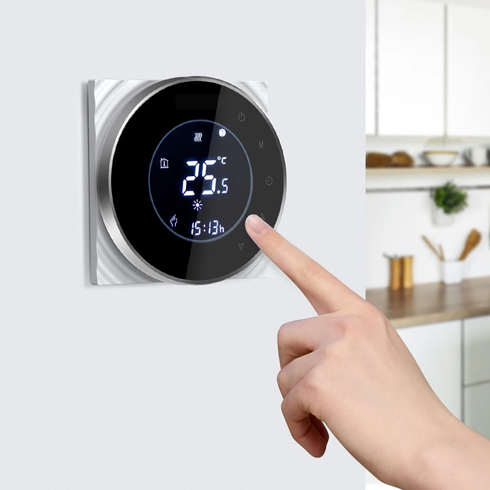 

WiFi Thermostat Voice Control Programmable Thermostat Electric Heating Temperature Controller WiFi Warm Floor 95-240V 16A