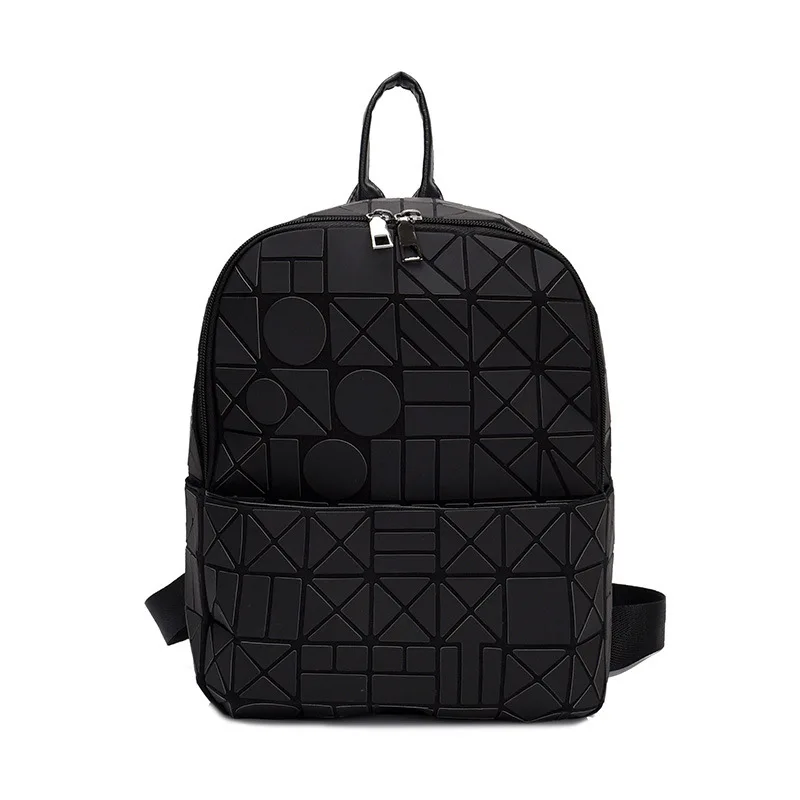 Rucksack Unisex Backpack Sac A Dos Travel Laptop Backpack Back Bag Pack Geometric Luminous School Backpack Bag For Teenages - Цвет: black