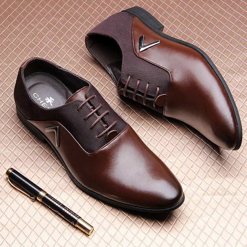 Business casual leather male genuine leather formal leather fashion ...