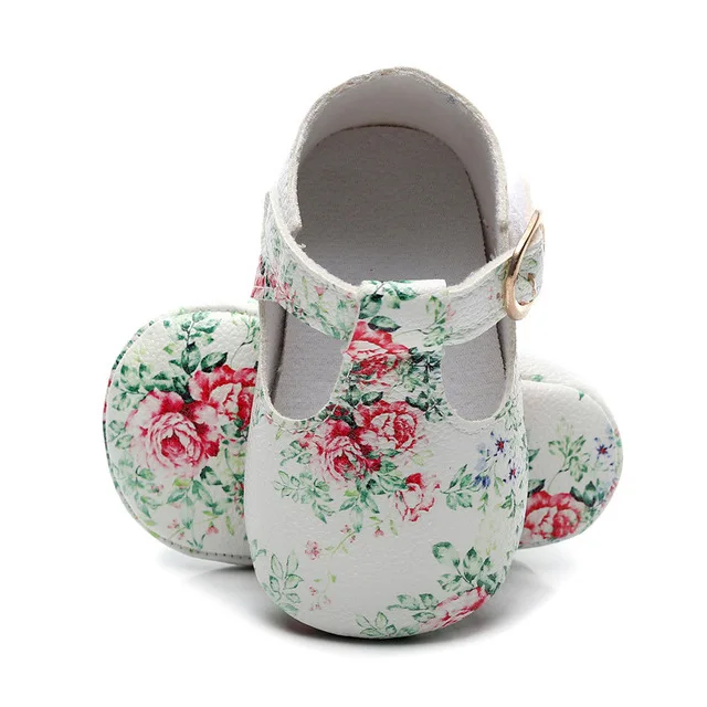 Горячая Распродажа мокасины для новорожденного из искусственной кожи, для детей обувь для девочек мягкая подошва, которые делают первые шаги; платье принцессы на плоской подошве; на возраст от 0 до 18 месяцев, в стиле «Мэри Джейн» туфли