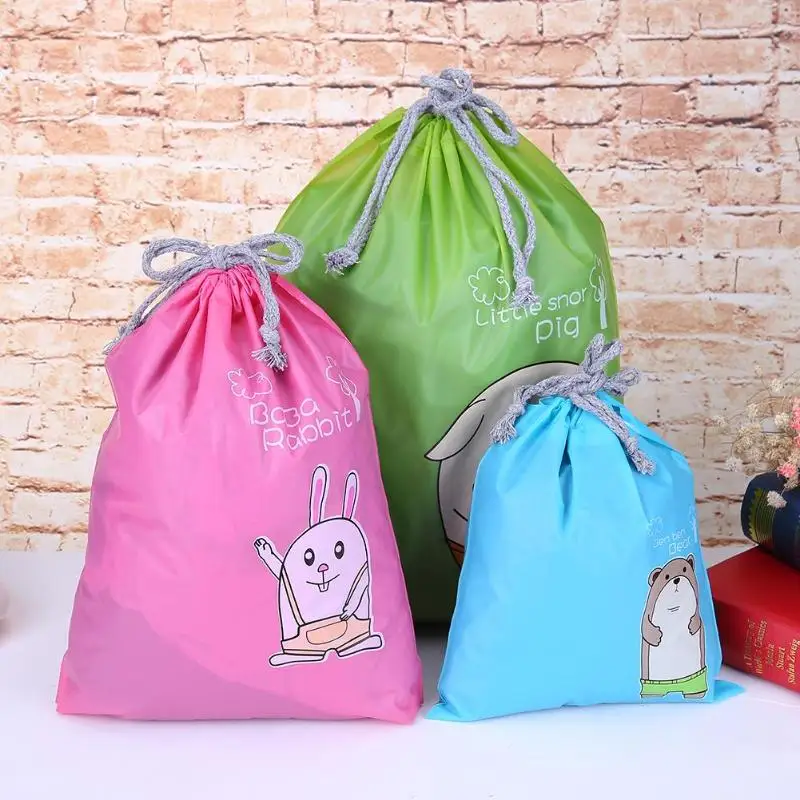 للماء حقيبة أحذية الملابس الداخلية السفر تخزين حقيبة الكرتون المنظم الغسيل الملابس التعبئة الرباط حقيبة