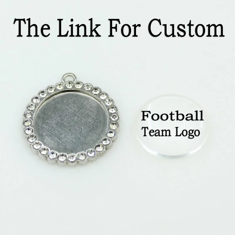 

The Custom 12pcs/lot Football Team Dangle Charms Football Sports Hanging Charm DIY Bracelet Necklace Pendants Jewelry