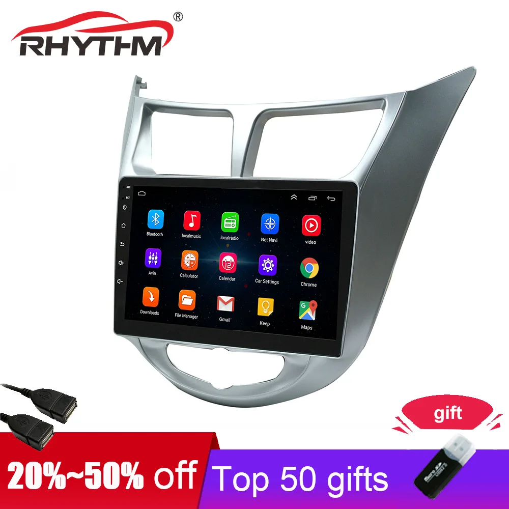 

9" 2din Android 6.0 Car RadioStereo Capacitive HD Touch Screen GPS Bluetooth WiFi Player 1G+16G for Hyundai Solaris 2010-2017
