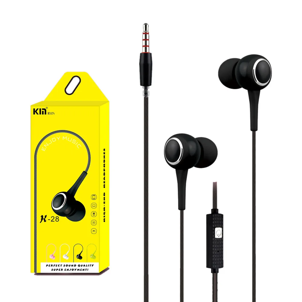

Universal 3.5mm In-Ear Stereo Earbuds Earphone Portable Durable 1.3 m Knitted Cable With Mic For Morbile Phones_stw