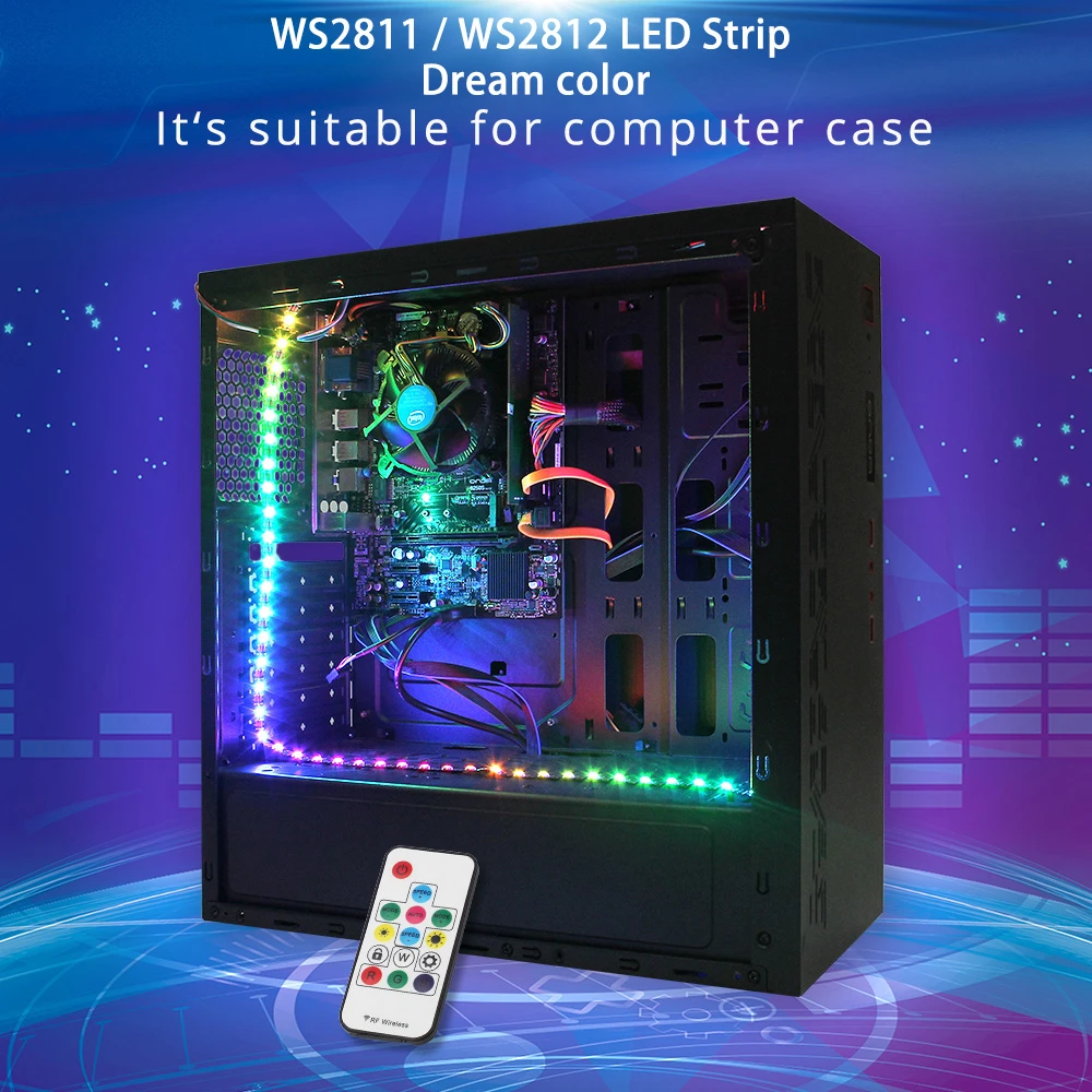 Bo-tier-PC-bande-LED-RGB-couleur-magique