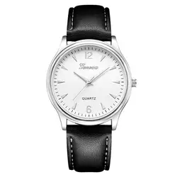 2018 часы Для мужчин часы модные Искусственная кожа Для мужчин s кварц-часы Бизнес Подарки наручные часы Для мужчин s мужской часы Saatler