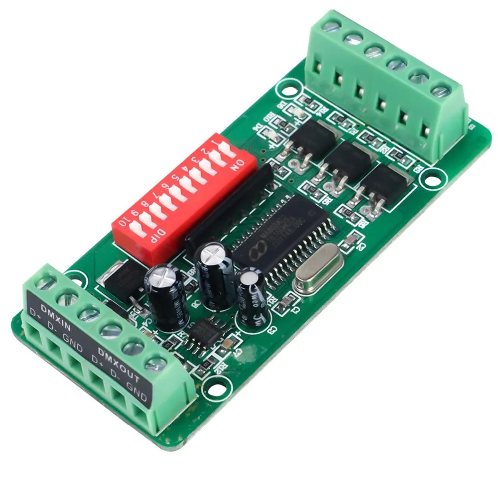 RGB LED DMX512 Decoder Mini 3CH DMX Controller Subminiature Controller