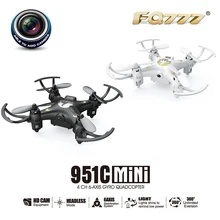 FQ777-951C 2.4 Ghz 6-Axis Gyro RC Quadcopter Helicóptero Mini Drone Con Cámara de Registro