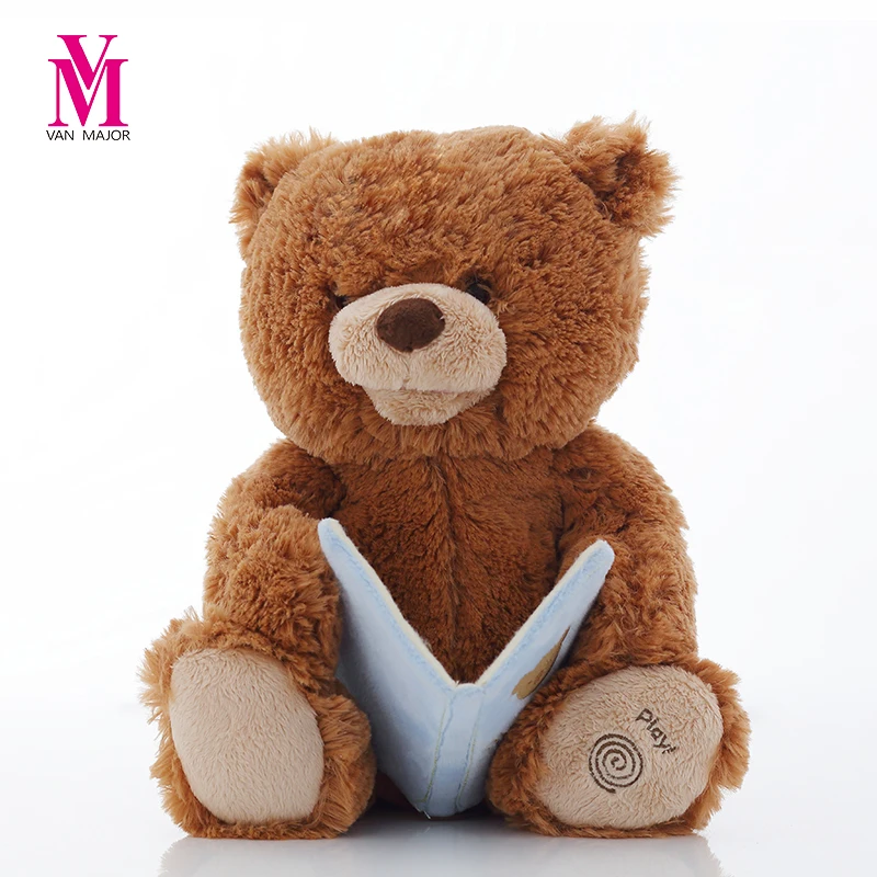 

30CM Lovely CartooTeddy Bear Plush toys Stuffed Teddy Bear Reading Book Bear Storytime Cub Plush Bear Christmas Gift