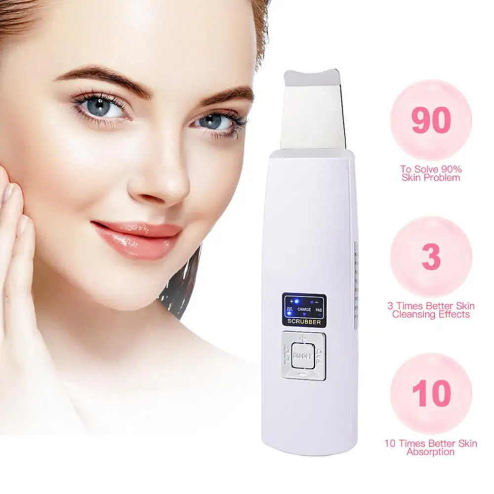 

Ultrasonic Deep Face Cleaning Machine Skin Scrubber Remove Dirt Blackhead Reduce Wrinkles and spots Facial Whitening Lifting