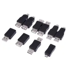 10pcs USB3.0 OTG 5pin F/M Charger Adapter Converter USB Male to Female Micro USB Adapter Power Bank Cable Imprimante Usb Gadget