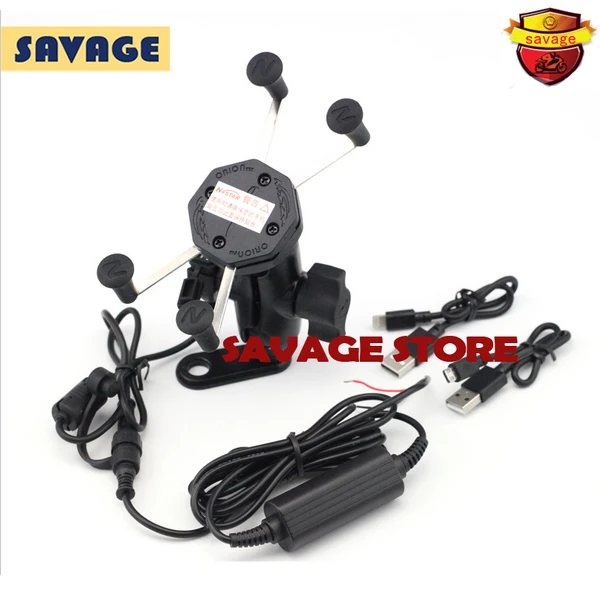 

For SUZUKI GW250 GSR600 GSR750 GSX-S 750/1000 Motorcycle Navigation Frame Mobile Phone Mount Bracket with USB charge port