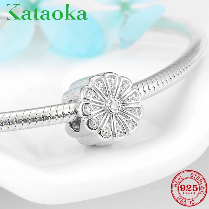 

Round shape like Lemon slice Real 925 Sterling Silver charms CZ beads Fit Original Pandora Charm Bracelets bangles Jewelry