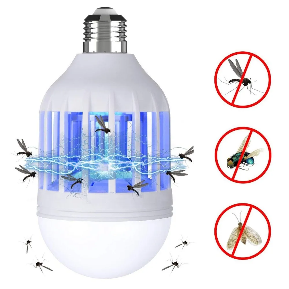 Defong E27 Night Light Bulb Electronic Insect Killer Mosquito Lamp Fly