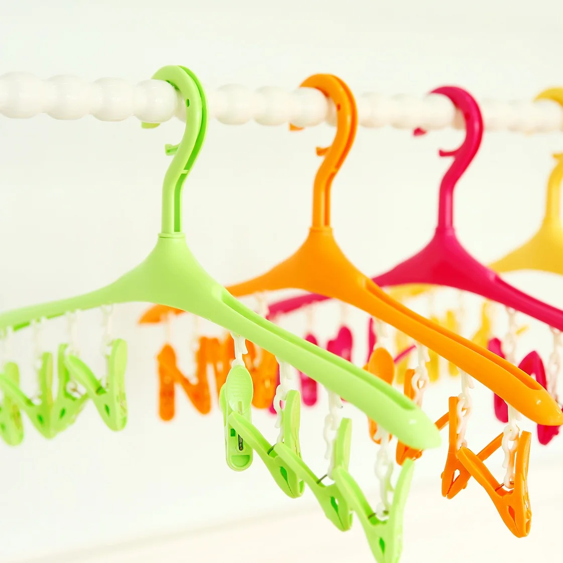 Candy color laundry hanger multifunction socks small clothes hangers