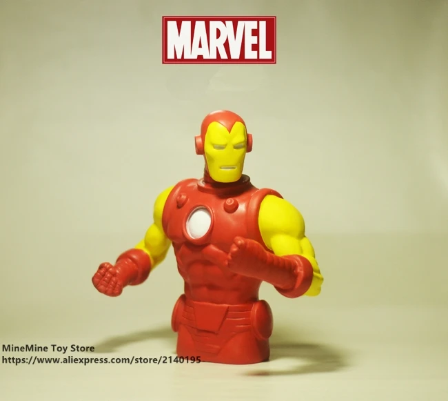 

DISNEY Marvel Avengers Iron Man Piggy Bank 15cm Action Figure Posture Anime Decoration Collection Figurine Toys model children