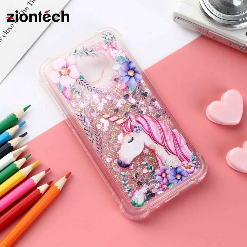 

Soaptree Soft TPU Phone Case Cover For Samsung J2 Pro 2018 Covers For J2 2018 Gand Prime Pro Glitter Liquid Dynamic Cases Fundas