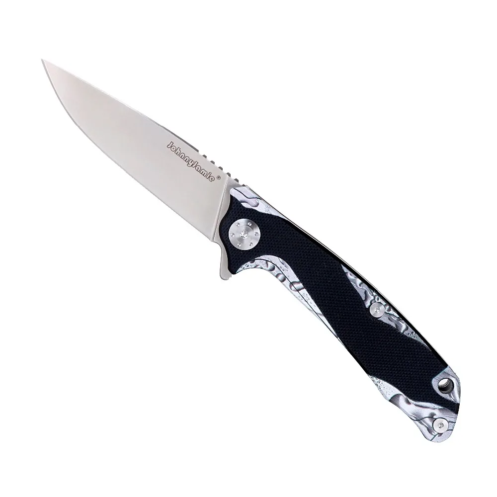 

JohnnyJamie Spadger Plus C61GPWD 3.0" 69g pocket knife D2 Ball bearing flipper Folding Knife G10 Handle Tactical EDC F3 Knives