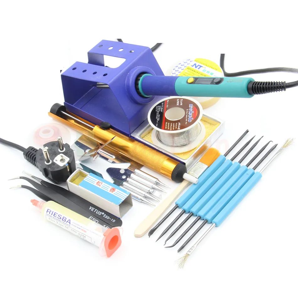 

CXG 936d temperature Adjustable electric soldering iron 220V 60W Internal heating Universal 900M tip sting Tweezers Iron frame
