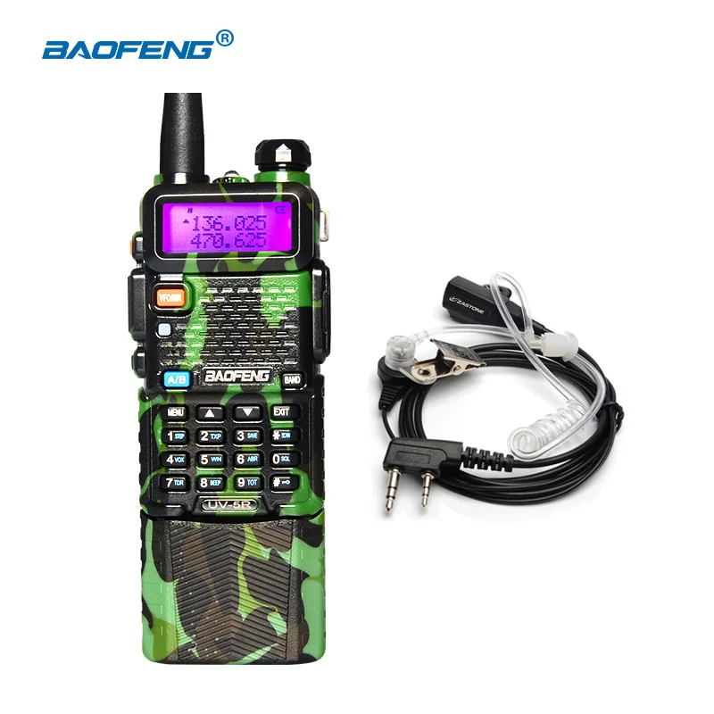 Большой мощности 3800 мАч батареи Baofeng УФ 5R портативная рация для охоты камуфляж цвет УКВ портативная рация коммуникатор радио