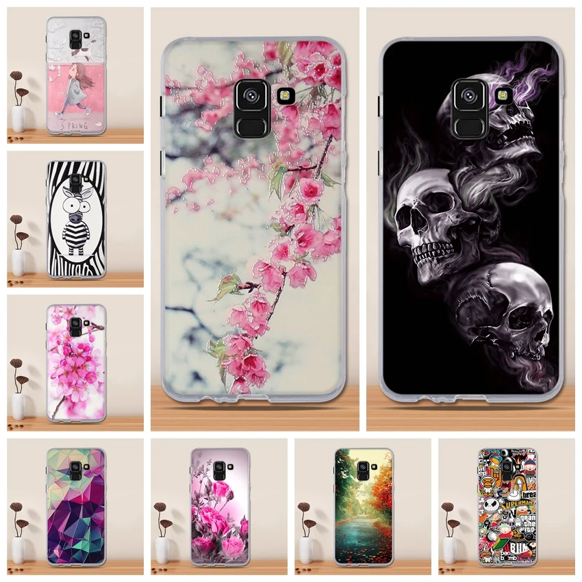 

Phone Case For Samsung Galaxy A8 2018 Soft Silicone TPU Fashion Pattern Painting Back Cover for Samsung A8 2018 A530F Case Cover