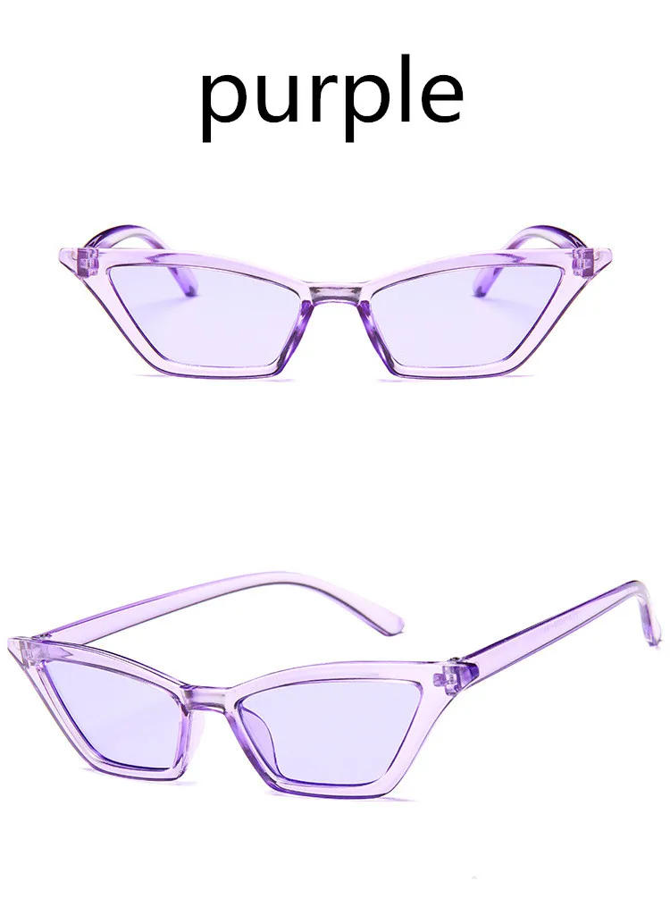 ASUOP2018 new ladies fashion cat eye sunglasses men's high-end brand square glasses transparent color UV400 popular classic gogg (8)